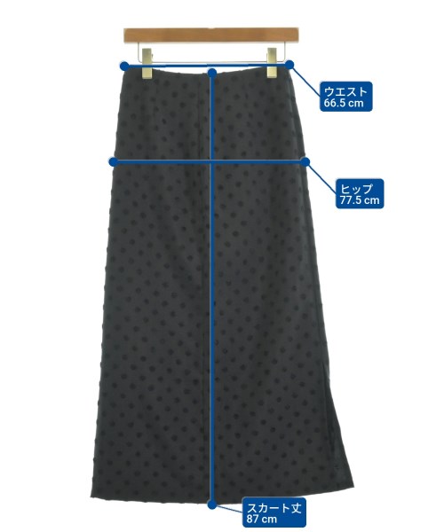 mizuiro ind（ミズイロインド）ロング・マキシ丈スカート 黒 サイズ:2(M位) レディース/2200618330034