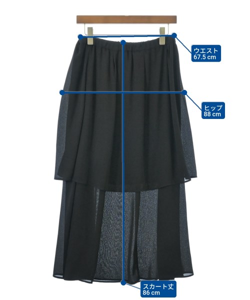 mizuiro ind（ミズイロインド）ロング・マキシ丈スカート 黒 サイズ:-(M位) レディース/2200673359032