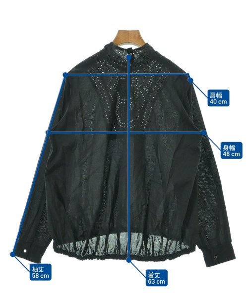 mizuiro ind（ミズイロインド）カジュアルシャツ 黒 サイズ:F レディース/2200670906031