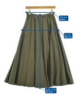 mizuiro ind（ミズイロインド）ロング・マキシ丈スカート カーキ サイズ:F レディース/2200699176040