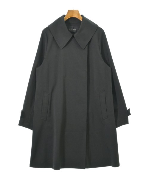 mizuiro ind(ミズイロインド)ステンカラーコート 黒 サイズ:F/2200696839016