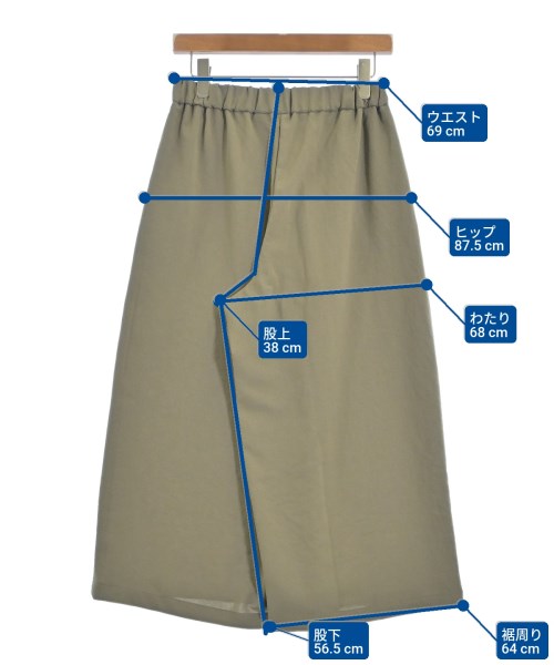 mizuiro ind（ミズイロインド）クロップドパンツ カーキ サイズ:2(M位) レディース/2200658084072