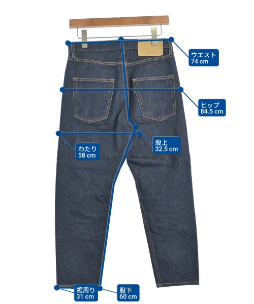 mizuiro ind（ミズイロインド）デニムパンツ 紺 サイズ:0(S位) レディース/2200661075012