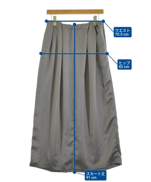 mizuiro ind（ミズイロインド）ロング・マキシ丈スカート グレー サイズ:-(M位) レディース/2200657239091