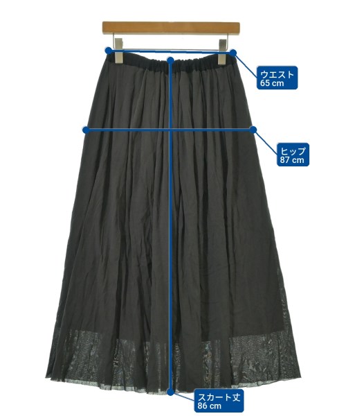 mizuiro ind（ミズイロインド）ロング・マキシ丈スカート グレー サイズ:-(M位) レディース/2200717356102