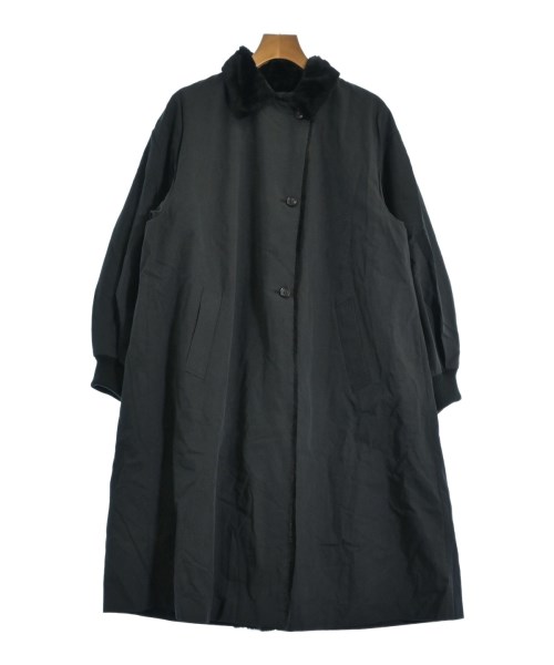 mizuiro ind(ミズイロインド)ステンカラーコート 黒 サイズ:F/2200640893309