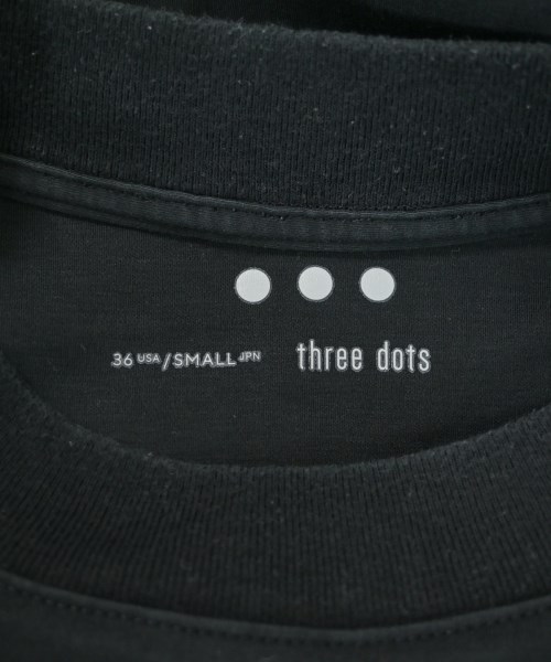 three dots（スリードッツ）Tシャツ・カットソー 黒 サイズ:S メンズ/2200640996079