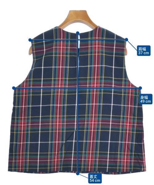 mizuiro ind（ミズイロインド）ブラウス 紺 サイズ:F レディース/2200576308267