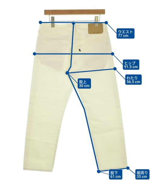 mizuiro ind（ミズイロインド）デニムパンツ 白 サイズ:2(M位) レディース/2200647837054