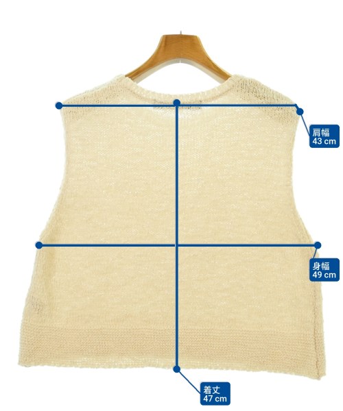 mizuiro ind（ミズイロインド）ベスト/ノースリーブ 白 サイズ:F レディース/2200663691081