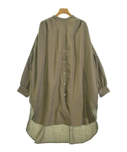 mizuiro ind(ミズイロインド)シャツワンピース 茶 サイズ:F/2200688526108