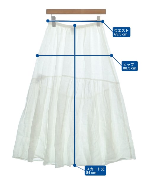 MidiUmi（ミディウミ）ロング・マキシ丈スカート 白 サイズ:-(M位) レディース/2200627670411