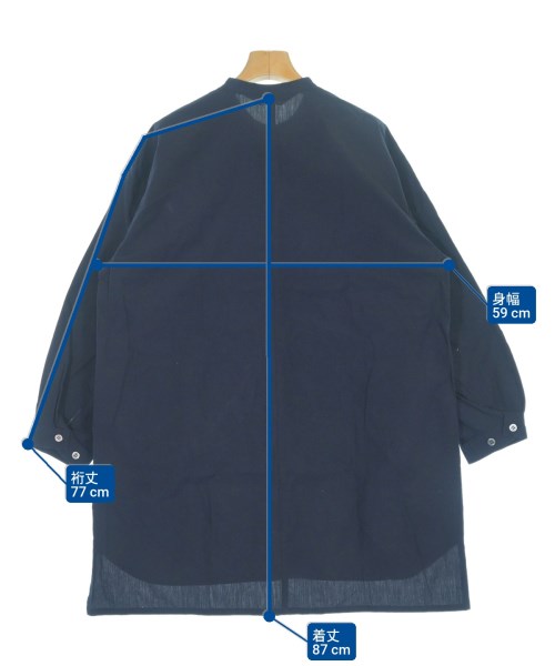 MidiUmi（ミディウミ）シャツワンピース 紺 サイズ:F レディース/2200633465056