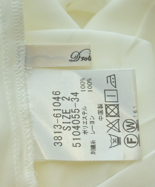 Droite Lautreamont（ドロワットロートレアモン）ブラウス 白 サイズ:2(M位) レディース/2200629458109