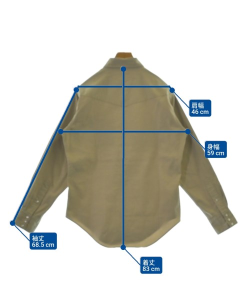 Camoshita（カモシタ）カジュアルシャツ ベージュ サイズ:L メンズ/2200665340086