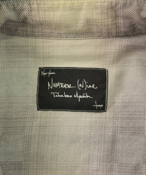 NUMBER NINE（ナンバーナイン）カジュアルシャツ グレー サイズ:2(S位) メンズ/2200625111015