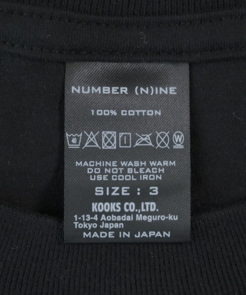 NUMBER NINE（ナンバーナイン）Tシャツ・カットソー 黒 サイズ:3(M位) メンズ/2200640500054