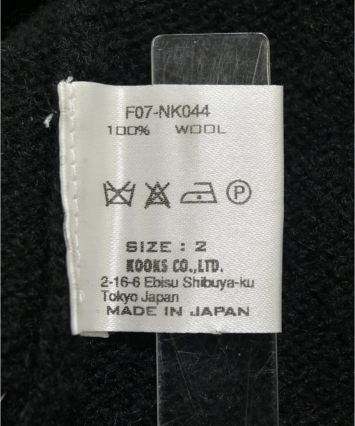 NUMBER NINE（ナンバーナイン）ニット・セーター 黒 サイズ:2(S位) メンズ/2200619272104