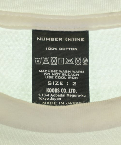 NUMBER NINE（ナンバーナイン）Tシャツ・カットソー 白 サイズ:2(S位) メンズ/2200643652729