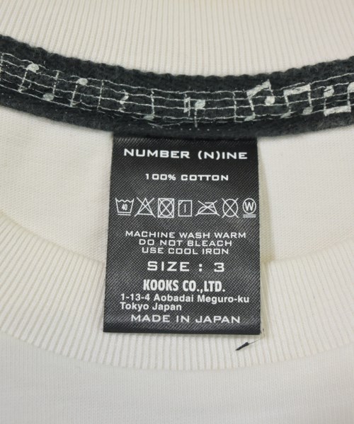NUMBER NINE（ナンバーナイン）Tシャツ・カットソー 白 サイズ:3(M位) メンズ/2200671129125