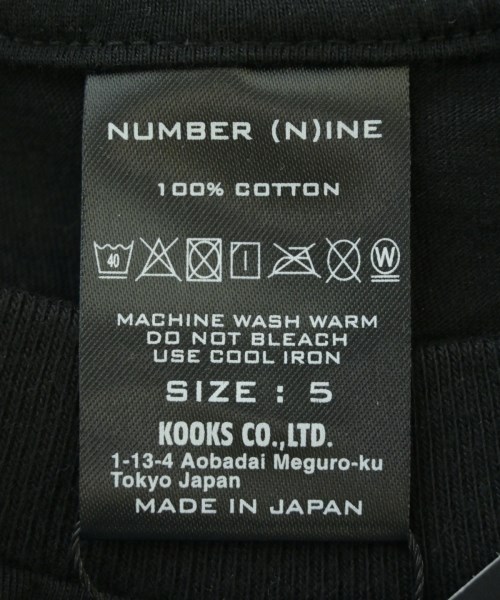 NUMBER NINE（ナンバーナイン）Tシャツ・カットソー 黒 サイズ:5(XL位) メンズ/2200684432069