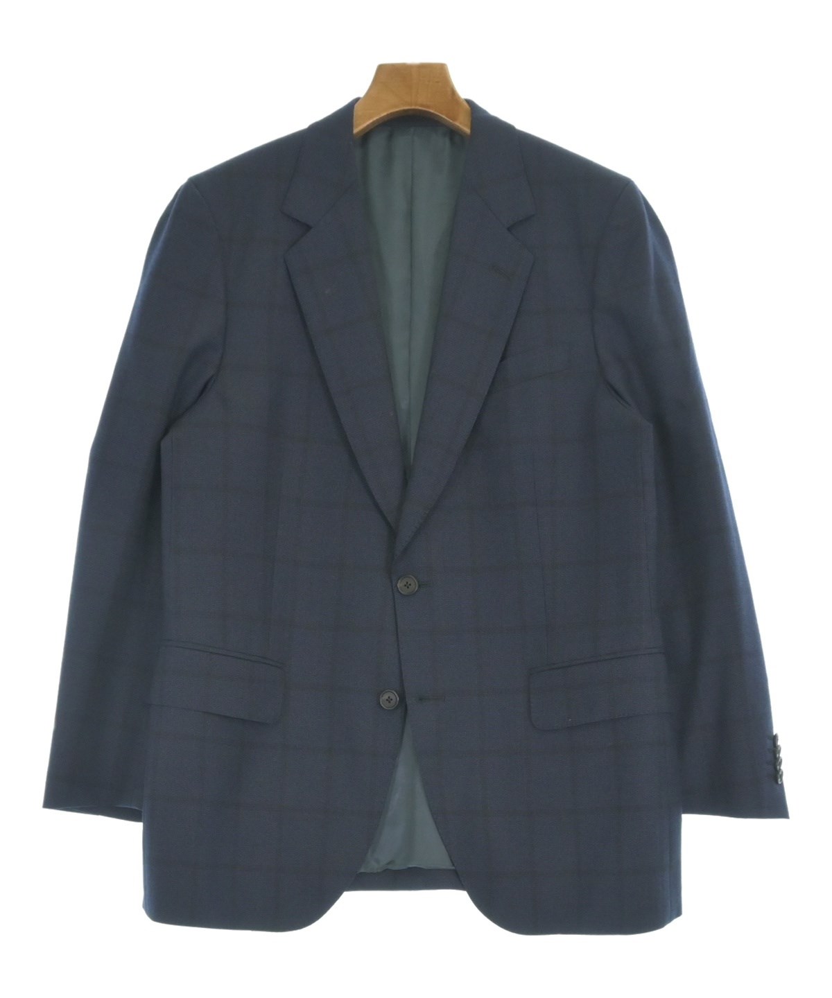 美品　メンズ L ポール・スミス　Lドット柄 紺色テーラードジャケット Paul Smith（ポール・スミス） 良品 ドット柄ライニング シングル
