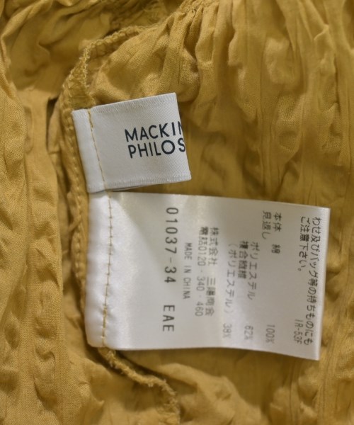 MACKINTOSH PHILOSOPHY（マッキントッシュフィロソフィー）ブラウス 黄 サイズ:36(S位) レディース/2200640236014