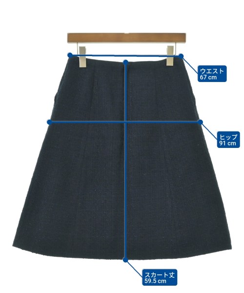 MACKINTOSH PHILOSOPHY（マッキントッシュフィロソフィー）ひざ丈スカート 紺 サイズ:38(M位) レディース/2200628900012