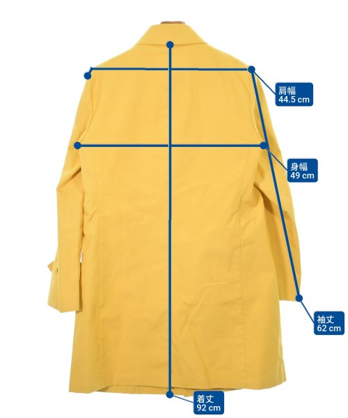 MACKINTOSH PHILOSOPHY（マッキントッシュフィロソフィー）ステンカラーコート 黄 サイズ:38(M位) メンズ/2200631301059