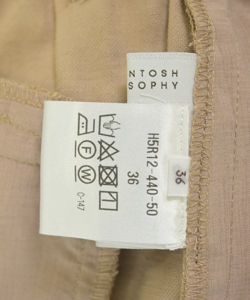 MACKINTOSH PHILOSOPHY（マッキントッシュフィロソフィー）スラックス ベージュ サイズ:36(S位) レディース/2200677906034