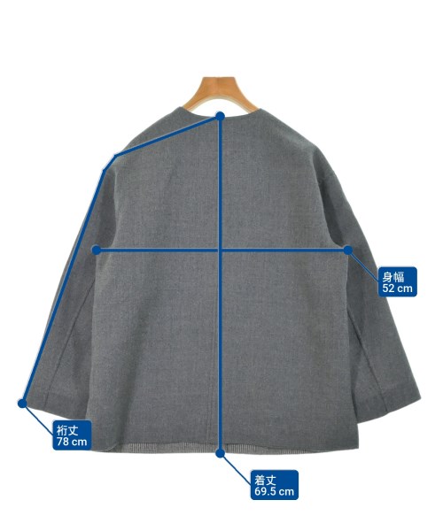 MACKINTOSH PHILOSOPHY（マッキントッシュフィロソフィー）ノーカラージャケット グレー サイズ:36(S位) レディース/2200668244015