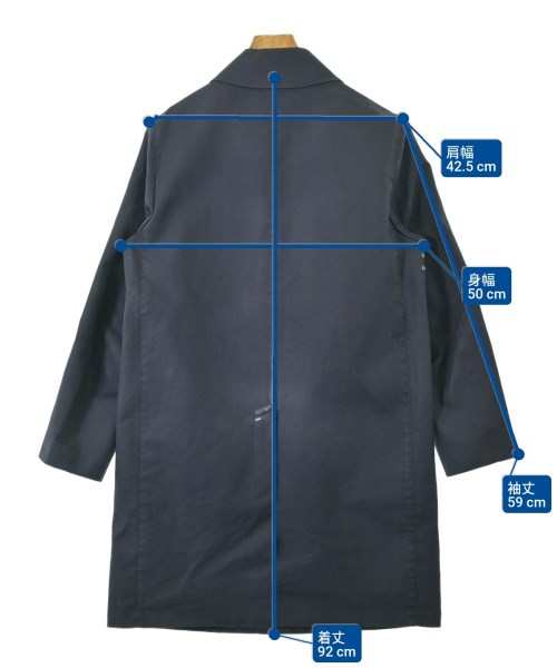 MACKINTOSH PHILOSOPHY（マッキントッシュフィロソフィー）ステンカラーコート 紺 サイズ:36(S位) メンズ/2200670791019