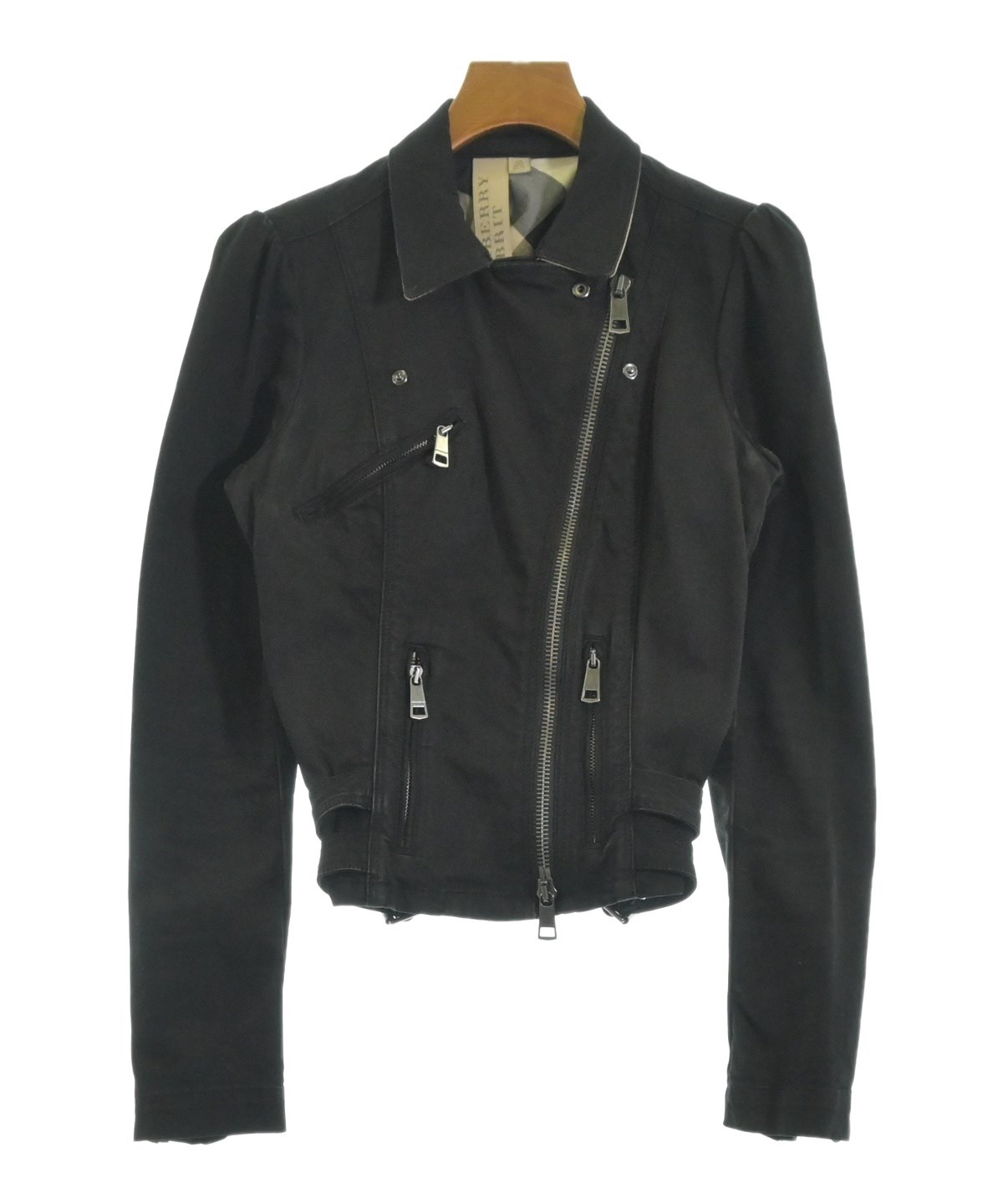 BURBERRY BRIT　バーバリーブリット　コットンライダースジャケット BURBERRY BRIT（バーバリーブリット）ライダース 黒 サイズ:40(M位