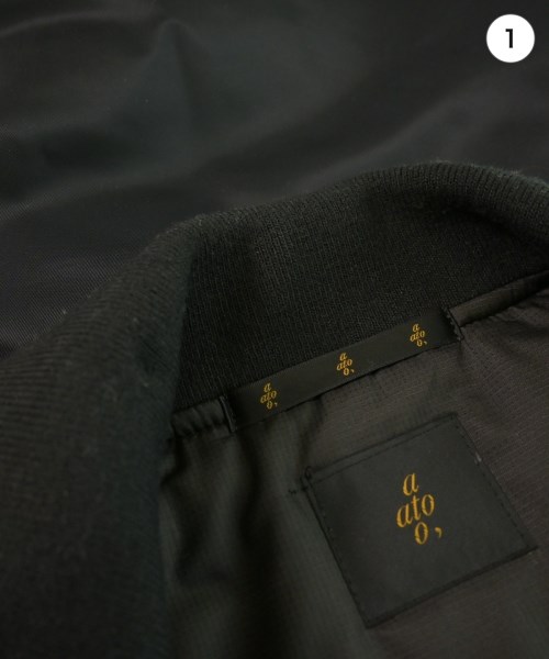 ato（アトウ）ミリタリーブルゾン 黒 サイズ:48(L位) メンズ/2200621644012