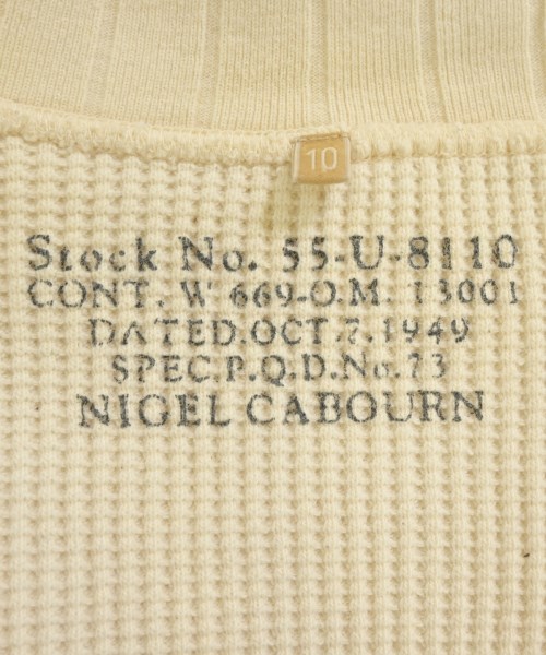 NIGEL CABOURN（ナイジェルケーボン）スウェット 白 サイズ:10(L位) メンズ/2200636422025