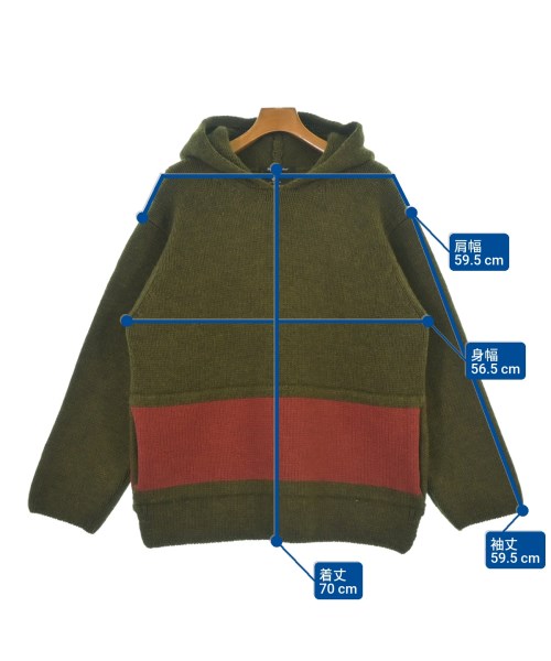 NIGEL CABOURN（ナイジェルケーボン）ニット・セーター カーキ サイズ:50(XL位) メンズ/2200626011345
