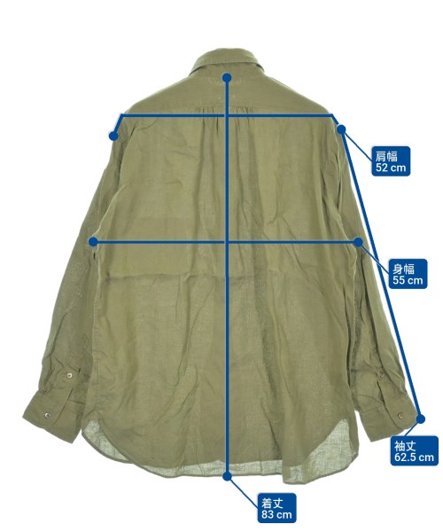 NIGEL CABOURN（ナイジェルケーボン）カジュアルシャツ カーキ サイズ:52(XL位) メンズ/2200634641060