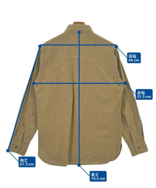 NIGEL CABOURN（ナイジェルケーボン）カジュアルシャツ 茶 サイズ:48(L位) メンズ/2200632950164