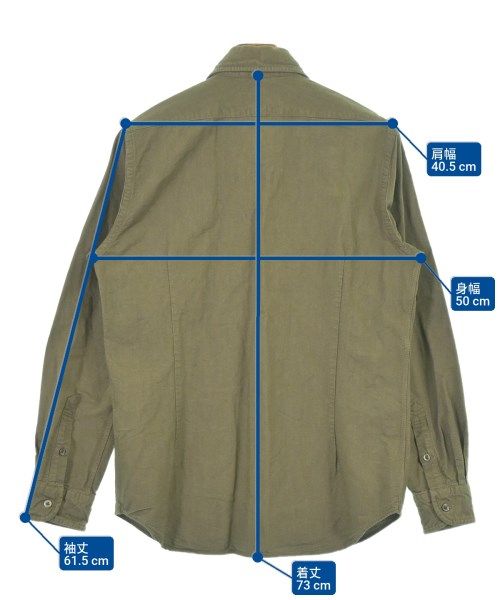 NIGEL CABOURN（ナイジェルケーボン）カジュアルシャツ カーキ サイズ:48(L位) メンズ/2200632950225