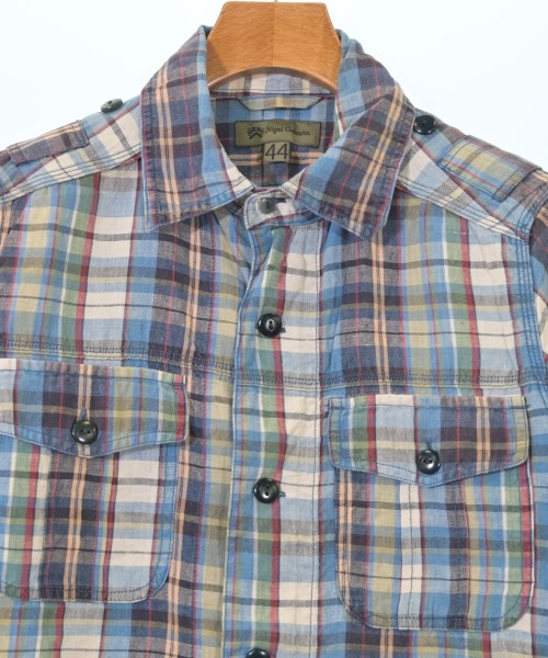 NIGEL CABOURN（ナイジェルケーボン）カジュアルシャツ 青 サイズ:44(S位) メンズ/2200605989085