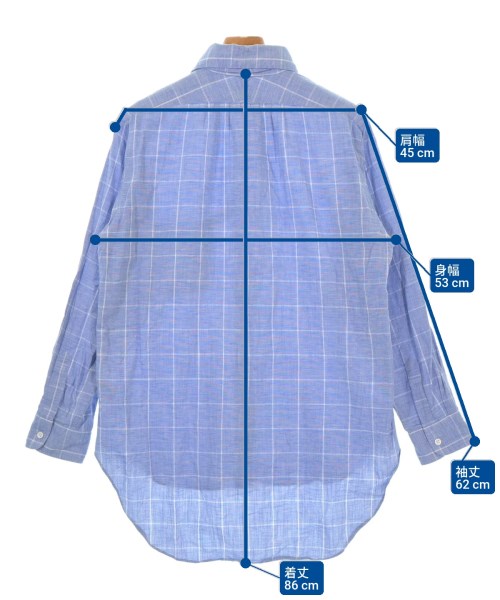 NIGEL CABOURN（ナイジェルケーボン）カジュアルシャツ 青 サイズ:46(M位) メンズ/2200674710238