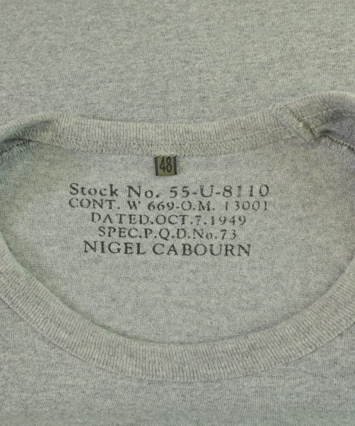 NIGEL CABOURN（ナイジェルケーボン）Tシャツ・カットソー グレー サイズ:48(L位) メンズ/2200699420334