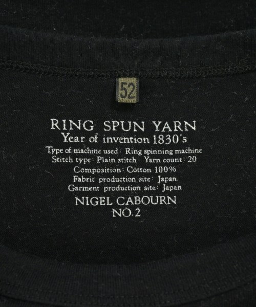 NIGEL CABOURN（ナイジェルケーボン）Tシャツ・カットソー 黒 サイズ:52(XXL位) メンズ/2200699420426