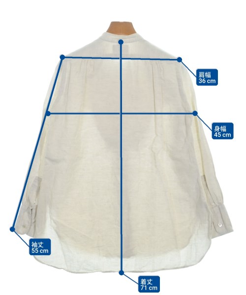 NIGEL CABOURN（ナイジェルケーボン）カジュアルシャツ 白 サイズ:8(M位) レディース/2200638638066