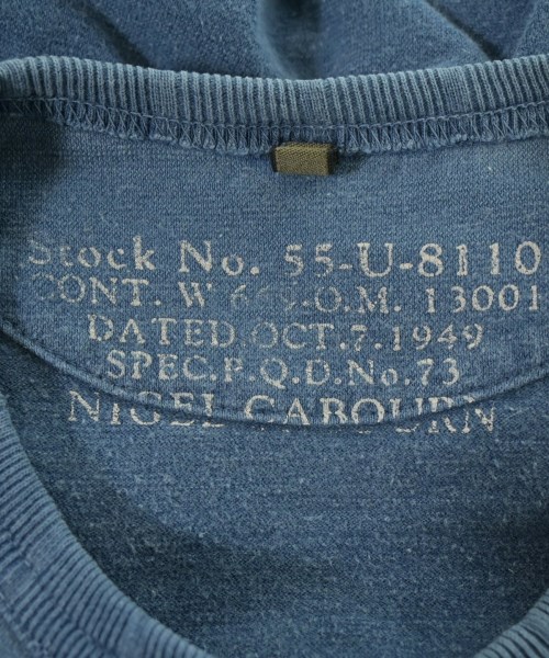 NIGEL CABOURN（ナイジェルケーボン）Tシャツ・カットソー 青 サイズ:48(L位) メンズ/2200664202088