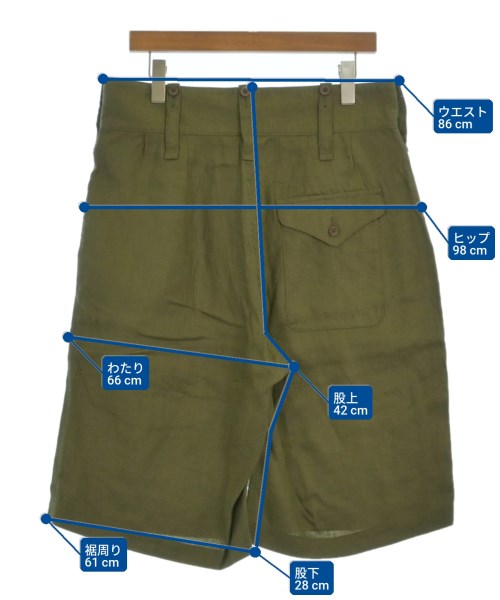 NIGEL CABOURN（ナイジェルケーボン）ショートパンツ カーキ サイズ:34(XL位) メンズ/2200669907063
