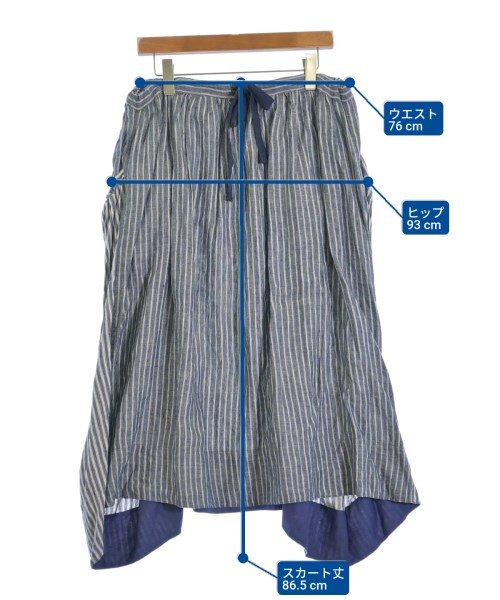 NIGEL CABOURN（ナイジェルケーボン）ひざ丈スカート 紺 サイズ:6(S位) レディース/2200726318078