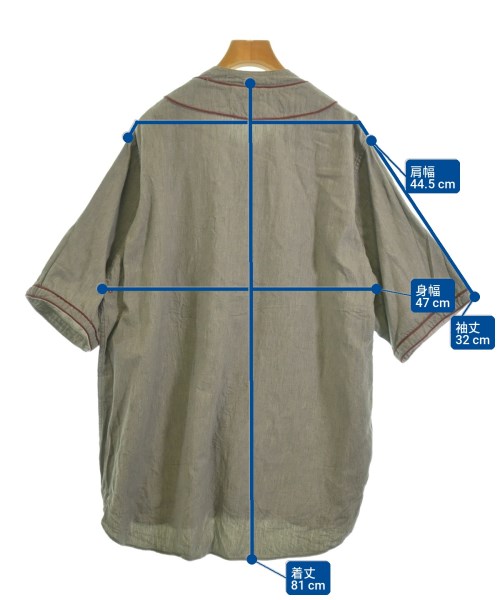 NIGEL CABOURN（ナイジェルケーボン）カジュアルシャツ グレー サイズ:50(XL位) メンズ/2200729069045