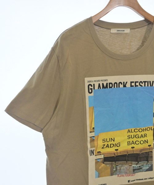 ZADIG & VOLTAIRE（ザディグエヴォルテール）Tシャツ・カットソー ベージュ サイズ:XL メンズ/2200696053283