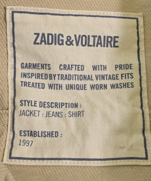 ZADIG & VOLTAIRE（ザディグエヴォルテール）カジュアルジャケット ベージュ サイズ:L レディース/2200702848193